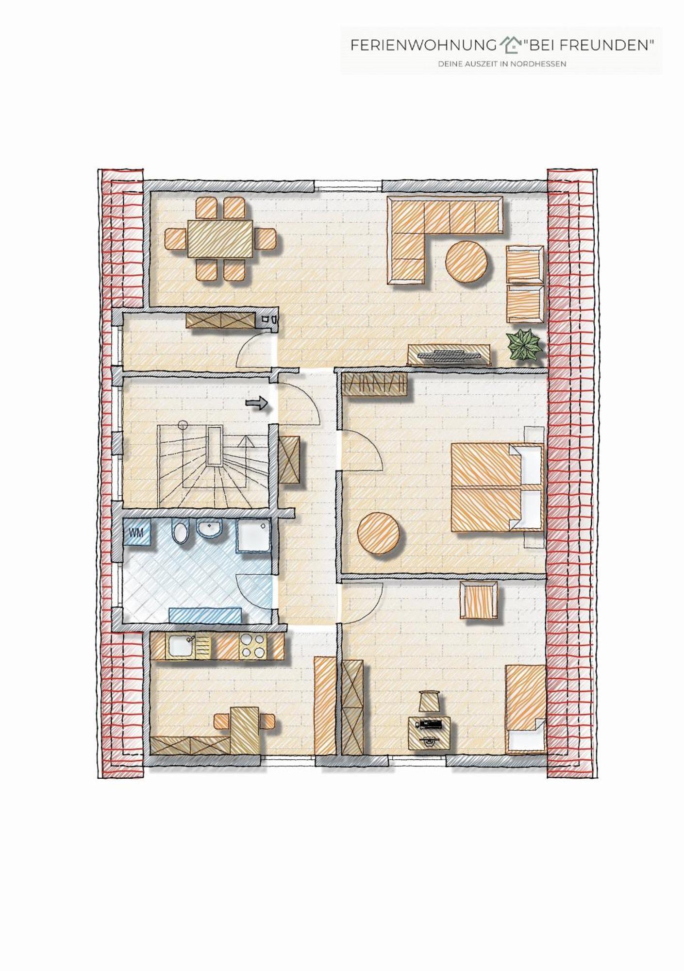 Naumburg  Ferienwohnung "Bei Freunden" מראה חיצוני תמונה